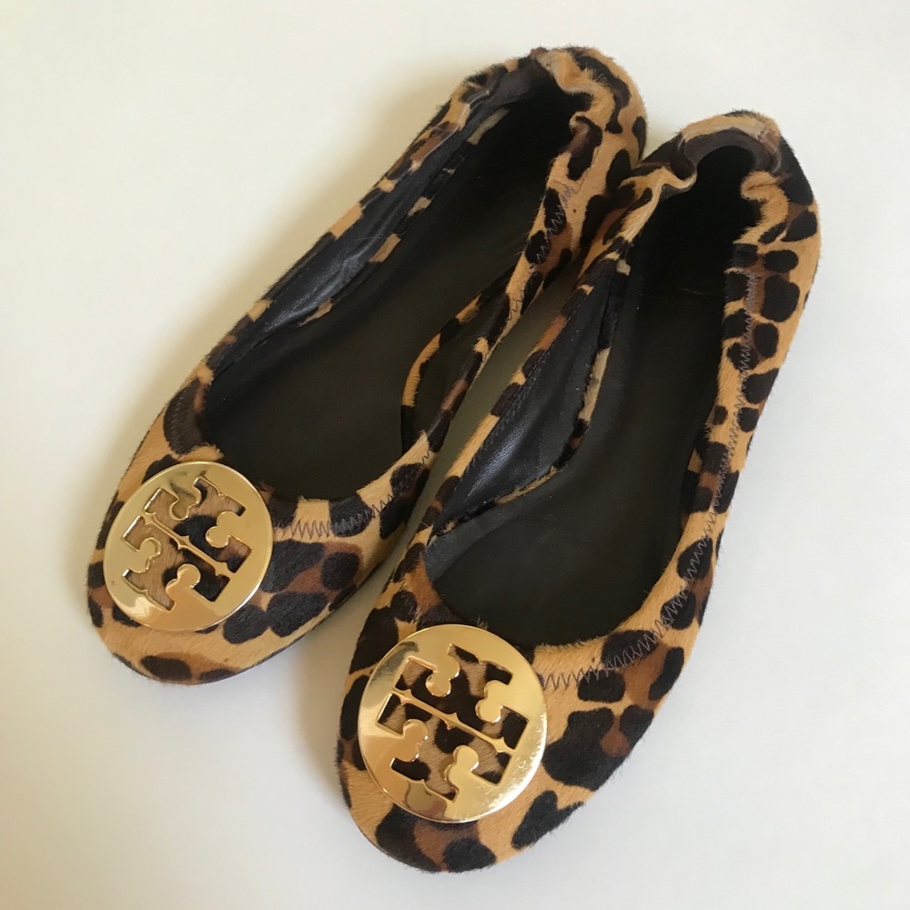 Tory Burch REVA leopard print ballet flats NEW